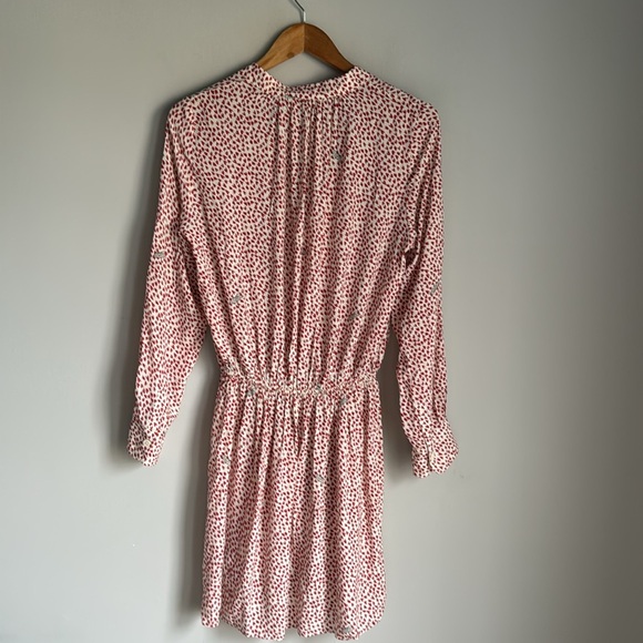 ZADIG & VOLTAIRE Rinka Heart-print Dress In Red Silk Small - Picture 4 of 14